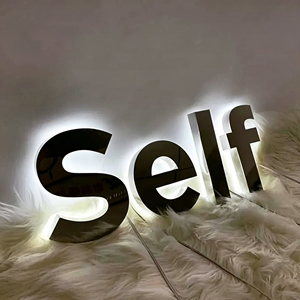 Lettres en relief 3D en acier inoxydable et acrylique avec logo personnalisé SONGWEN, éclairées par LED, pour la publicité intérieure et extérieure - Product Image 2