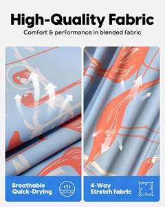 กางเกงว่ายน้ำชายลายดอกไม้ แห้งเร็ว ใส่สบาย ระบายอากาศได้ดี กันน้ำ ผ้าทอ มีเชือกผูกเอว ทรงพอดีตัว - Product Image 6