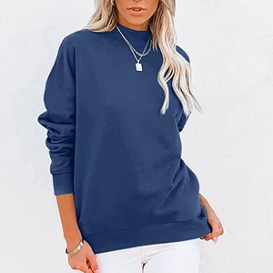 เสื้อฮู้ดคอเต่าผ้าคอตตอนเทอร์รี่สำหรับผู้หญิง เสื้อสเวตเชิ้ตสั่งทำทรงโอเวอร์ไซส์ สวมใส่สบายๆ สไตล์สตรีทแวร์ เหมาะสำหรับออกกำลังกาย ผู้ผลิตและจำหน่ายขายส่ง - Product Image 4