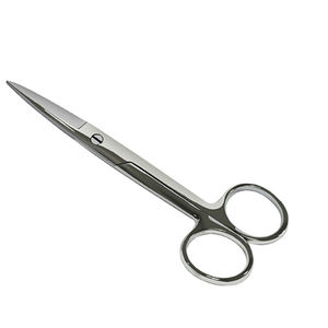 กรรไกรตัดตาสำหรับการผ่าตัดหู คอ จมูก โรงพยาบาล ใช้ในงานแพทย์  โลโก้สั่งทำได้ ด้ามจับแบบพิเศษ ใบมีดตรง ใช้งานด้วยมือ ใช้ซ้ำได้ ผลิตจากสแตนเลสคุณภาพสูง - Product Image 1
