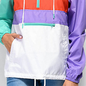 Veste coupe-vent pour femme avec panneaux réfléchissants, fermeture éclair quart de tour, manches longues, design multi-poches, veste de pluie - Product Image 4