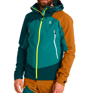 Chaqueta Cortavientos Impermeable Casual para Hombre, Chaqueta Softshell Transpirable de Lona para Exteriores con Cierre de Cremallera de Nailon y Logotipo Frontal - Product Image 1