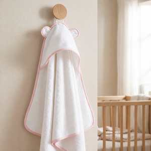 Serviette à capuche pour bébé 420 GSM 100% coton, épaisse, absorbante, écologique, séchage rapide, hypoallergénique, certifiée OEKO-TEX, pour nouveau-né - Product Image 2