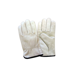 HOLY SIGNS INTERNATIONAL Sheep Grain Leather Anti-Vibration Smooth Safety <b>Driver</b> Work <b>Gloves</b> Strap EN420 Certified Breathable - Product Image 1
