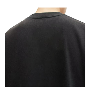 T-shirt décontracté pour homme en coton noir imprimé, coupe oversize, manches courtes, col rond, maille jersey unie, anti-boulochage, anti-plis - Product Image 2