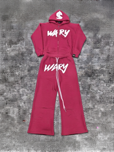 Ensemble sweat-shirt et pantalon à capuche marron pour homme Rexfit Sports Streetwear, style streetwear, imprimé, coton et élasthanne, vêtements d'automne - Product Image 3