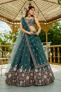 ชุดเลเฮนกาดีไซน์หรูหราแบบกึ่งสำเร็จรูป - Product Image 2