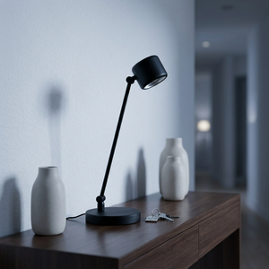 Minimalist Black Metal Desk <b>Lamp</b> E27 LED Adjustable Reading Light 3000K Warm White KTT-230906-27 ODM OEM Factory Vietnam Origin - Product Image 3