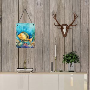 Nouveau 12x16 multicolore Flounder imprime aluminium métal mur porte suspendue pour cuisine Bar salle de bain décor à la maison porte d'entrée Plaque - Product Image 3