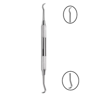 Grattoir dentaire premium, détartreur en acier inoxydable à double extrémité, instrument d'hygiène pour l'élimination de la plaque dentaire, certifié CE ISO