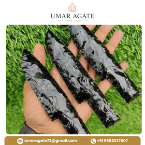 Cuchillo de Obsidiana Negra, Hoja Afilada y Trasformada a Mano, Piedra Natural, Herramienta Espiritual, Regalo - Product Image 3