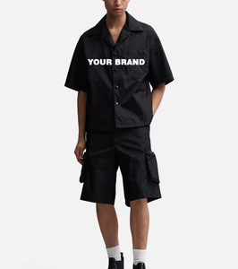 2026 Reflective Jogging Suit Nylon Material Windbreaker tracksuits New Design <b>Men</b>’s Windbreaker <b>Jacket</b> and Shorts Set - Product Image 4