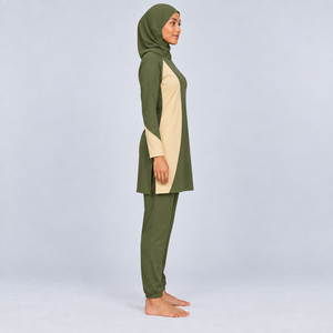 Conjunto de Burkini Modesto de 3 Piezas para Mujer, Cobertura Total, Servicio OEM Personalizado - Product Image 3