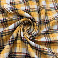 Tela de Algodón 100% Teñida con Hilo, Efecto Piel de Durazno, Transpirable, Absorbente de Humedad, Peso Medio, para Ropa Casual Moderna
