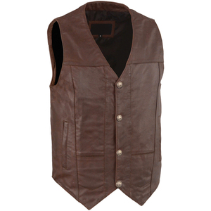 <b>Men's</b> Winter Casual <b>Leather</b> <b>Vest</b> Stylish Custom OEM Manufacturer Bulk Wholesale Export Global Fashion Buyers - Product Image 2