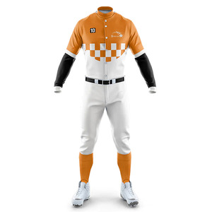 Uniforme de Béisbol de Poliéster de Alta Calidad, de Secado Rápido y Transpirable, con Diseño Nuevo, Servicio OEM Personalizable para Venta al Por Mayor - Product Image 1