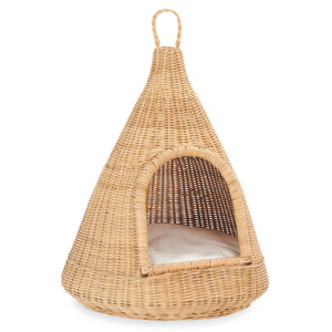 Casa para perros en forma de tienda de campaña, jaulas para cachorros hechas a mano, casas para gatos de mimbre, venta directa de fábrica, producto para mascotas - Product Image 3