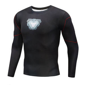 เสื้อแรชการ์ดผู้ชาย ป้องกันรังสียูวี 50+ แขนยาว แห้งเร็ว สำหรับเล่นเซิร์ฟและชายหาด ผ้าสเตรช แอคทีฟแวร์ - Product Image 1