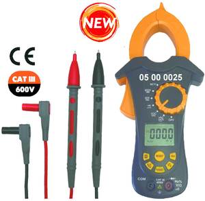 Pinza Amperimétrica Digital de 600A con Pantalla LCD y Apertura de Mandíbula de 37mm - Product Image 1