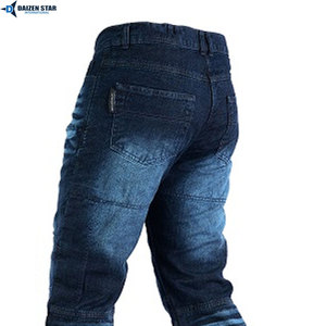 Jeans de Motociclista para Hombre, Lavados con Efecto Desgastado, Transpirables, para Todas las Temporadas - Product Image 5