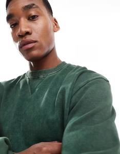 Sweat-shirt de luxe épais et uni en coton 100% avec col rond, personnalisable et brodé, pour homme - Product Image 4