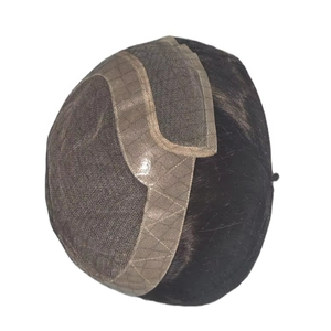 Los Angeles Human Hair <b>Toupee</b> Wig for Men with Indian Remy and Non-Remy Hair Patches - Product Image 1