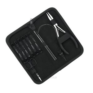 Professional Salon Hair Extension <b>Tool</b> <b>Kit</b> Flat Crimping Plier Hair Pulling Loop <b>Tool</b> Hair Hook <b>Mini</b> Scissor Clips - Product Image 1