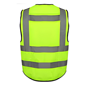 Gilet de sécurité en polyester personnalisé avec logo, haute visibilité, poches réfléchissantes, fermeture éclair détachable, pour hommes et femmes, grandes tailles, construction, route - Product Image 2
