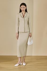 Falda Elegante para Mujer, Múltiples Colores, Tejida, Maxi, Estándar, Sólida, Estructurada, de Cintura Alta, Tipo Lápiz, KV28 - Product Image 2