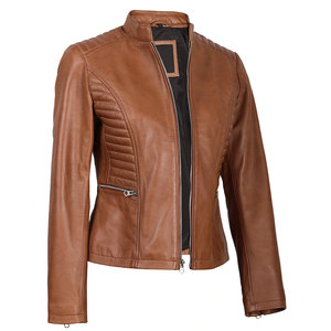 Luxury Cropped Leather Motorcycle <b>Jackets</b> for Women Comfortable & Stylish Plus Size Coats <b>Zipper</b> <b>Jackets</b> For Ladies - Product Image 4