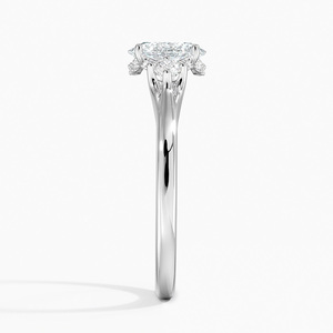 BOJ <b>Ring</b> 078 Oval Cut 925 <b>Silver</b> Halo Prong Stone <b>Solitaire</b> Diamond <b>Ring</b> 2ct D Color VVS1 Moissanite GRA Certified Low Price - Product Image 3