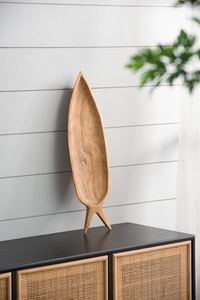 Plateau de service en bois de manguier en forme de poisson, fait main, vente en gros, décoration côtière, plateau de table rustique long, vaisselle en bois - Product Image 3