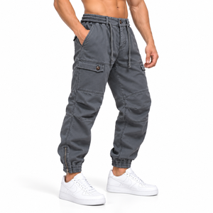 Pantalones Cargo Jogger para Hombre con Cintura Elástica y Cordón, Pantalones Utilitarios con Múltiples Bolsillos para Uso Casual - Product Image 2