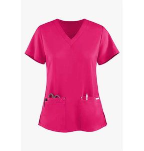 Medical Scrubs Uniform Set Women Hospital Use Polyester Fabric Needle Detection Seamless Fusing Nursing Workwear Suits ODM - Product Image 2