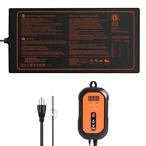 Set Termostato Digitale 10''x 20.75'' Certificato MET per Vasi Intelligenti, Tappetino Riscaldante Impermeabile per Semina e Germinazione - Product Image 1