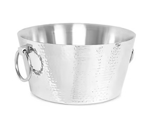 Modern Design Metal Ice Beverage Tub Stainless Steel Party Cooler Bucket Wine Beer Chiller Tub <b>Table</b> Use - Product Image 5