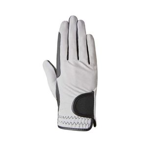 Gants d'équitation en cuir à doigts entiers avec protection de la paume, respirants, antidérapants, avec fermeture auto-agrippante pour l'hiver - Product Image 1
