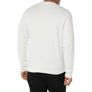 เสื้อสเวตเตอร์ผ้าฝ้ายหนาพิมพ์ลายออกแบบได้ตามต้องการเสื้อมีฮู้ดลำลองคอกลมเปิดไหล่ทรงหลวมสำหรับผู้ชาย - Product Image 5