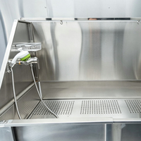 Remorque de toilettage pour animaux de compagnie sur mesure avec baignoire intégrée en acier inoxydable, station de lavage mobile pour salon de toilettage