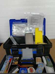 Kit d'investigation sur la scène du crime Fingerprint Master OSS-1000, boîte de rangement portable pour la collecte d'évidences légales, gants, ruban adhésif - Product Image 4