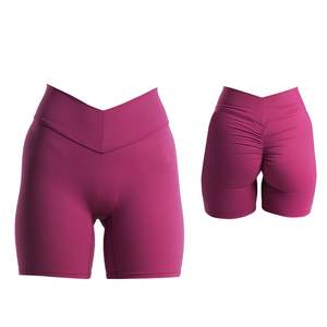 Shorts de Yoga Personalizados al por Mayor para Mujer, Cintura Media, Ultra Suaves, para Fitness, Running, Ciclismo, Gimnasio, Ligeros, con Cordón Ajustable - Product Image 1