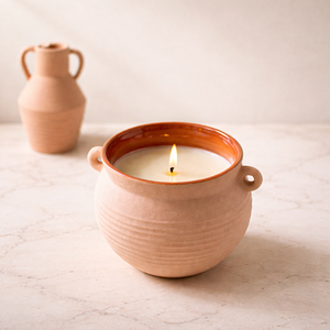 Speckled Round Bowl Ceramic <b>Candle</b> Vessel Thick Wall Heat Resistant Smooth Matte Finish Luxury Reusable Home Decor Holder - Product Image 2
