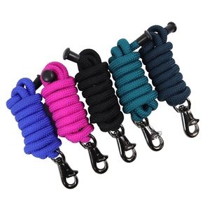 Top Quality Nylon Horse <b>Lead</b> <b>Rope</b> with Trigger Snap Hook in Blue Pink Black Teal Navy Colors and Customized Length - Product Image 1