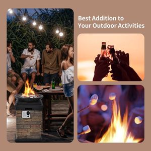 Colonna Fiamma Esterna 40000 BTU con Effetto Realistico, Bruciatore a Propano, Braciere a Colonna - Categoria Prodotto - Product Image 3