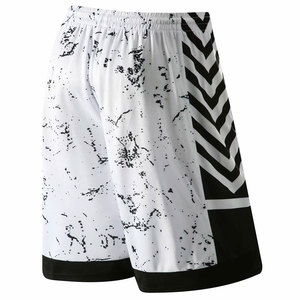 Shorts de basket-ball imprimés sur mesure, streetwear pour hommes, shorts de basket-ball en mesh double couche, shorts d'été pour hommes, noir uni - Product Image 6