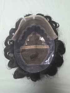 Peluca de Cabello Humano Virgen Taz Hair BD, Estilo Bollywood, Prótesis Capilar Suave de Cabello Indio para Hombres, Toupee Remy - Product Image 6