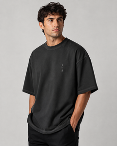 Camiseta Rits para Hombre, Verde, Manga Corta, Cuello Redondo, Estampado Frontal con Letras, Informal, de Algodón, Ecológica, Lavado Ácido, Transpirable - Product Image 4