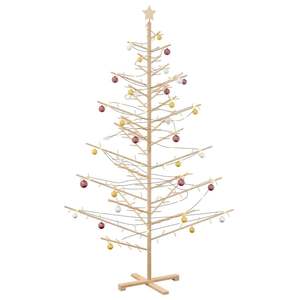 Árbol de Navidad de Madera de Pino Sólido de 82.68 Pulgadas, Árbol de Navidad de Madera Natural - Product Image 3