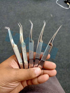 Pinzas para Pestañas Chrome HABI, Mayorista, Logotipo Personalizado, Punta Curva, Proveedores de Pinzas para Pestañas, Herramientas para Salones de Belleza, Exportadores de Pestañas - Product Image 5