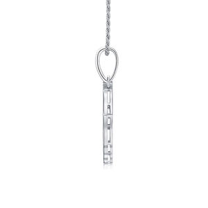 Collier pendentif carte d'Afrique plaqué rhodium pour homme avec micro-incrustations de strass en cristal, bijoux de mode hip-hop - Product Image 2